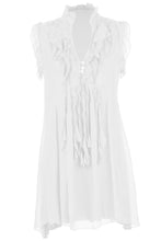 Load image into Gallery viewer, Sleeveless Frill Tassel Silk Tunic
