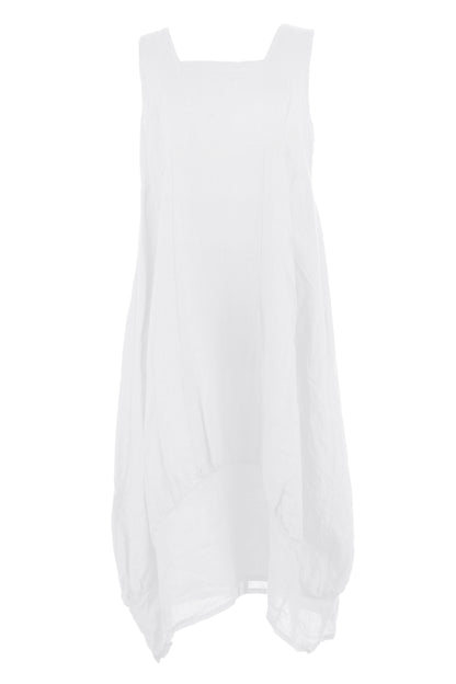 Square Neck Linen Dress