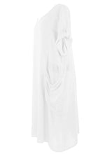 Load image into Gallery viewer, 2 Ruched Pocket Linen Dress
