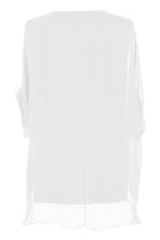 Load image into Gallery viewer, Sequin Sleeve Hem Silk Top
