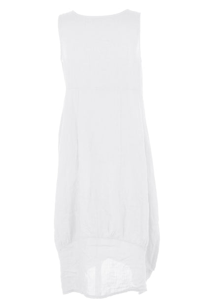 Square Neck Linen Dress