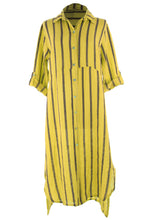 Load image into Gallery viewer, Stripes Linen Shirt Dress

